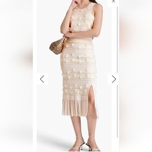 Sandro Cream Iman Crop Top & Imanie Skirt